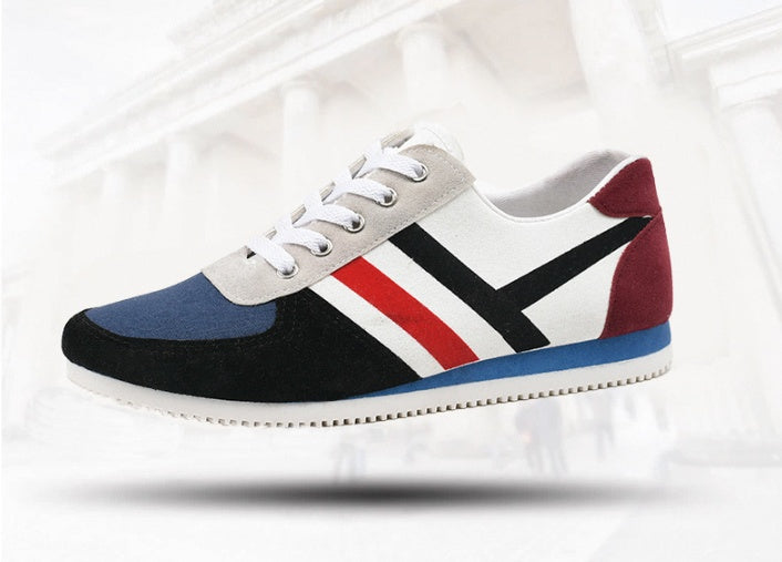 Men's Canvas Casual Shoes Breathable Flat Lace-Up