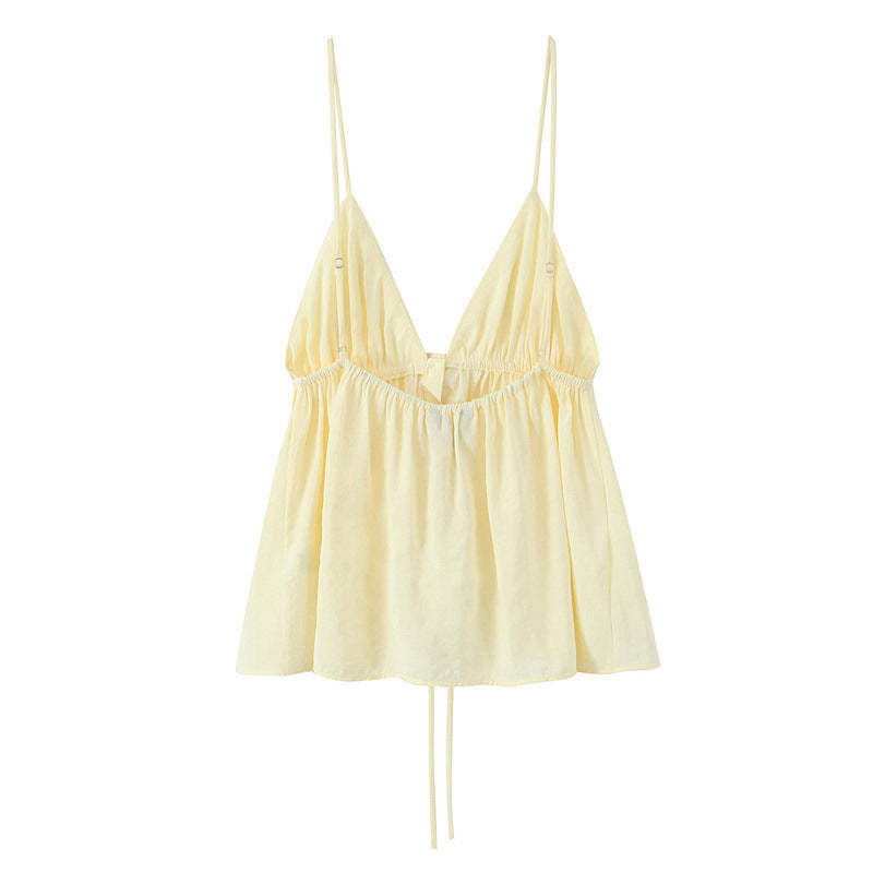 Bretelles à nœud papillon été en jaune et noir, tailles TP-TG