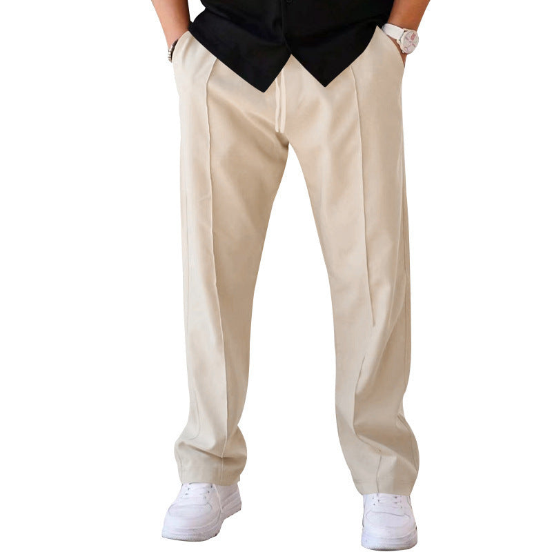 Pantalon décontracté sport ample droit pour homme avec cordon de serrage