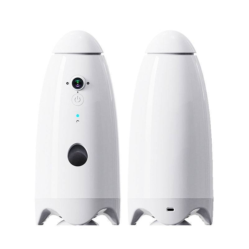 Smart USB Charging Cat and Dog Feeder 270mm White ABS