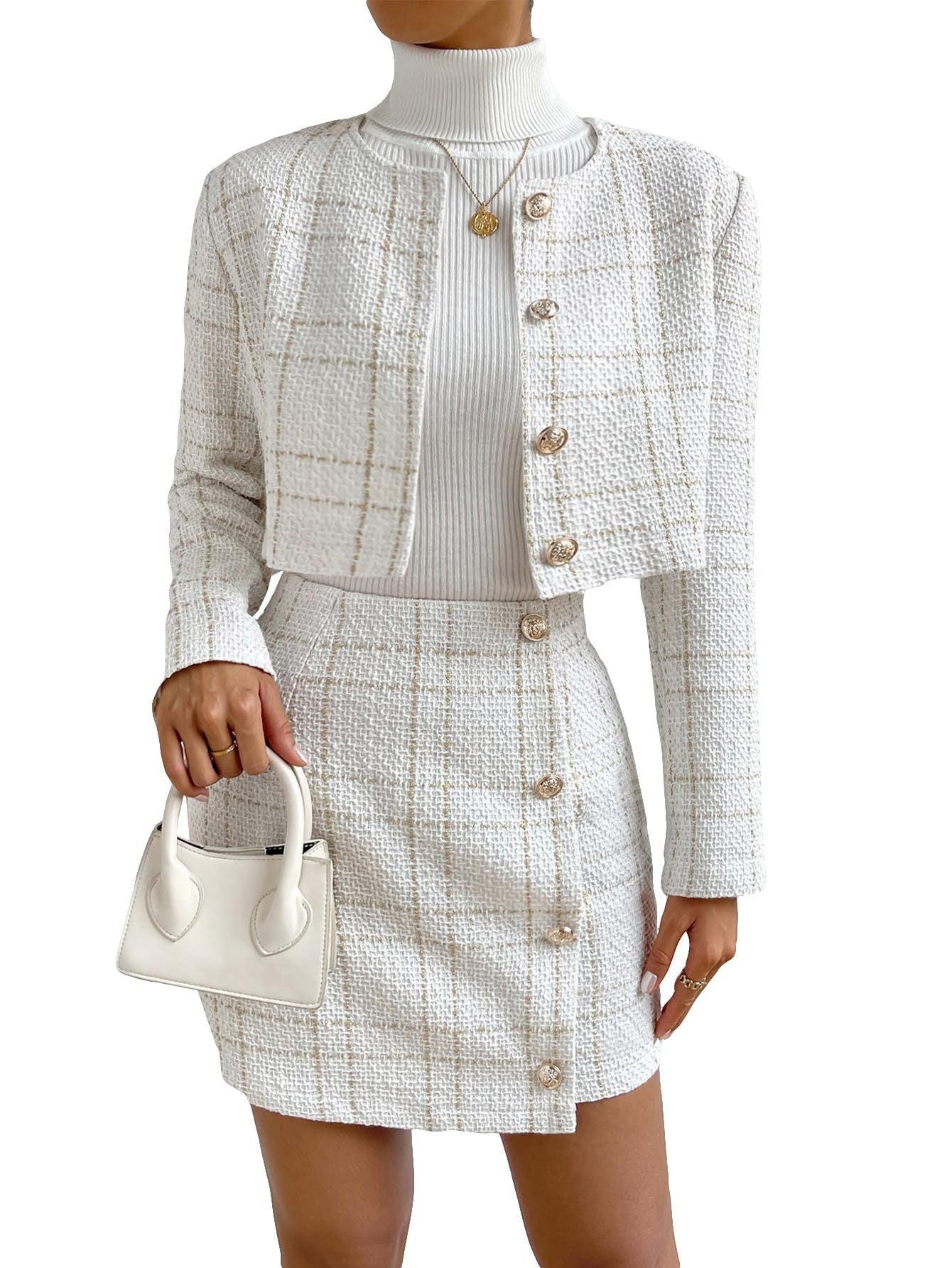 Heavy Industry Classic Style Jacket and Half Body Skirt Set