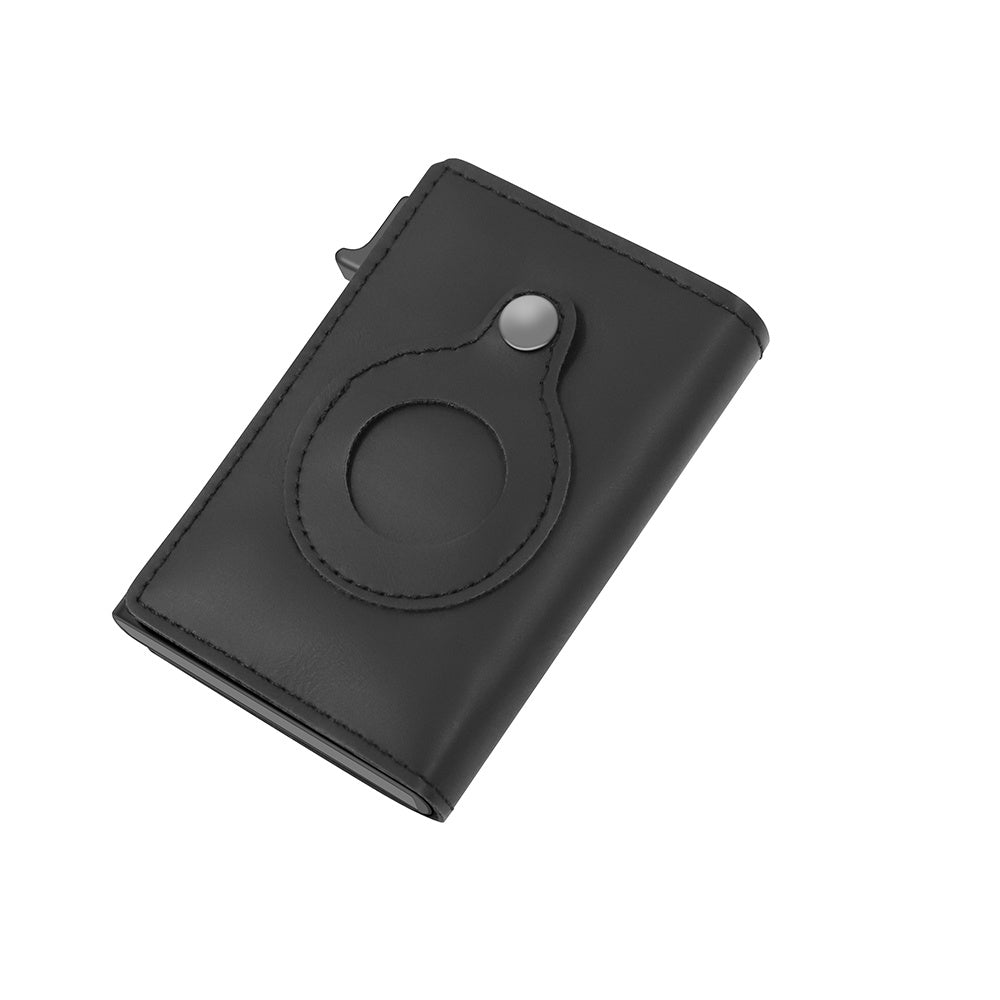 محفظة جلد رجالية نحيفة بتصميم بسيط مع حماية RFID وحامل AirTag