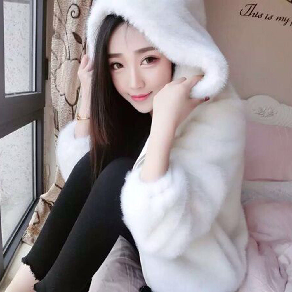 Plush Artificial Fur Coat in Multiple Colors, Sizes S-XXXL
