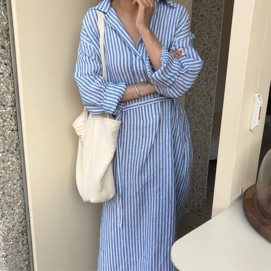 Striped Long Shirt Style Long Sleeve