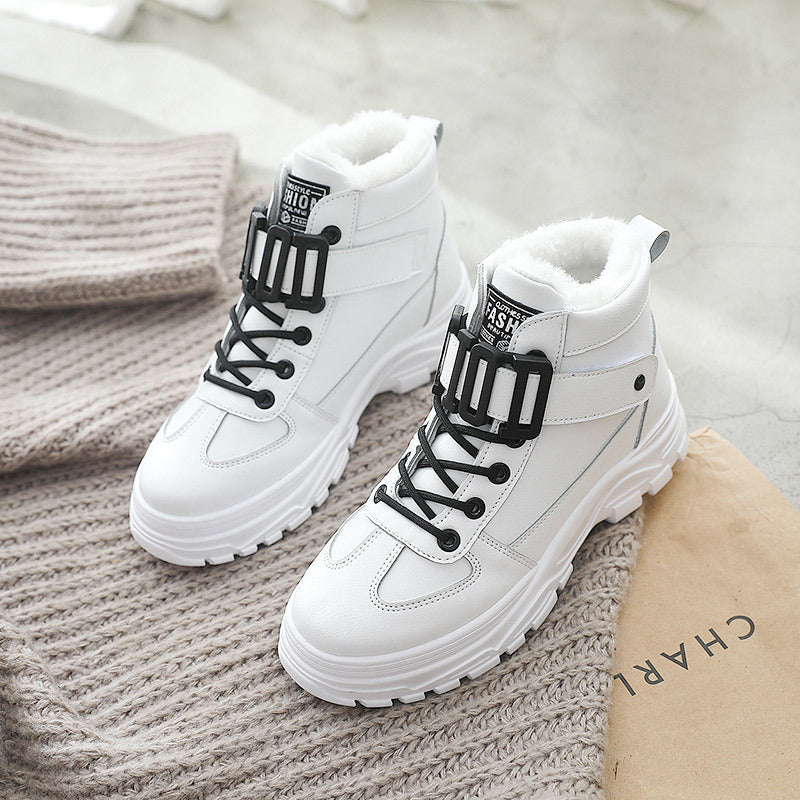 Chaussures décontractées plates en coton tendance pour étudiantes