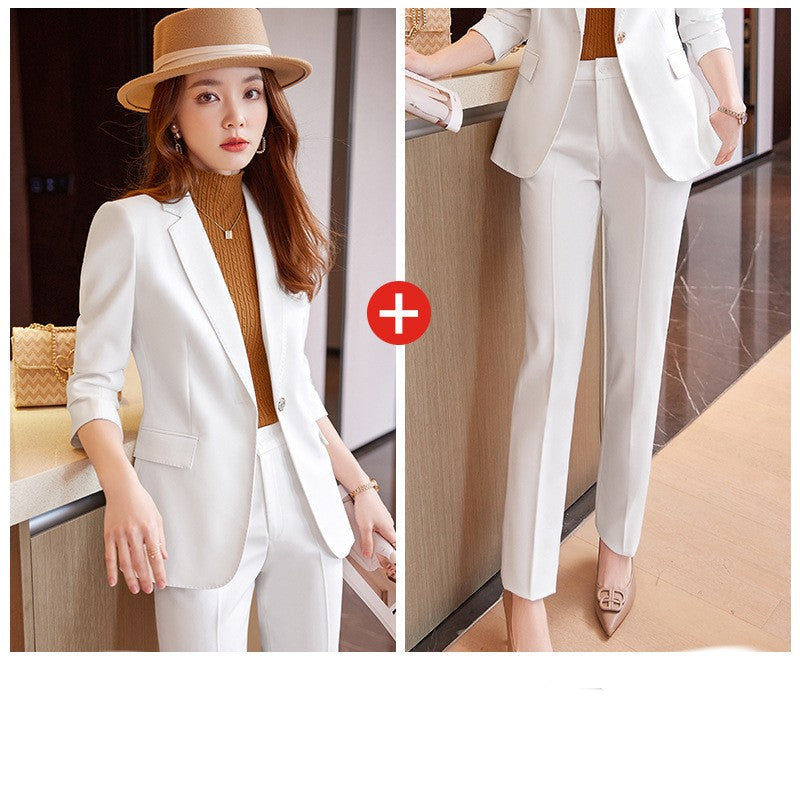Autumn Winter Women's Professional President's Formal Suit Dress