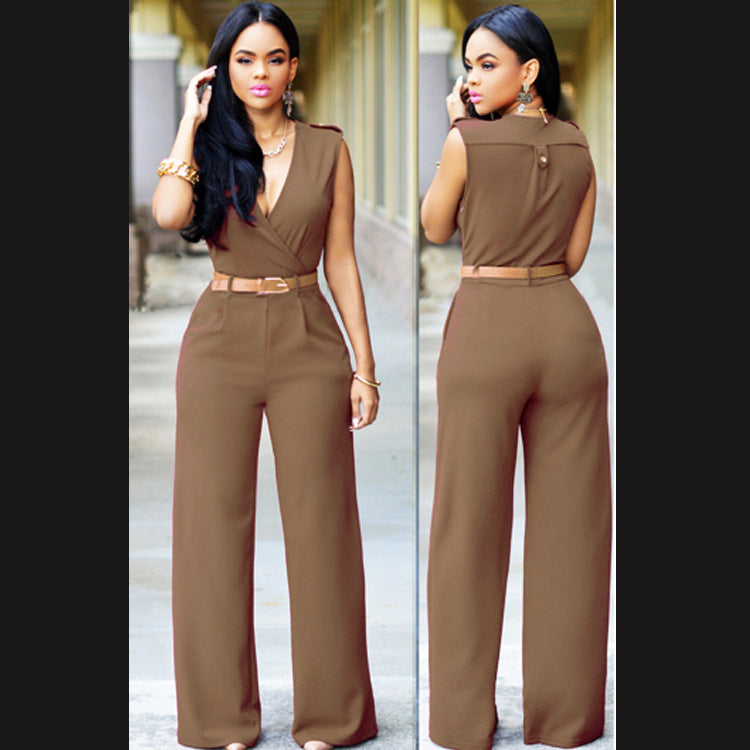 Women’s Fashion Polyester Cotton Jumpsuit Pants