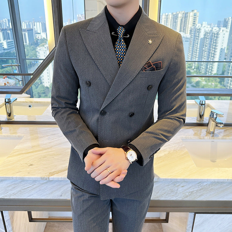 Business Slim Fit Casual Two-piece Suit