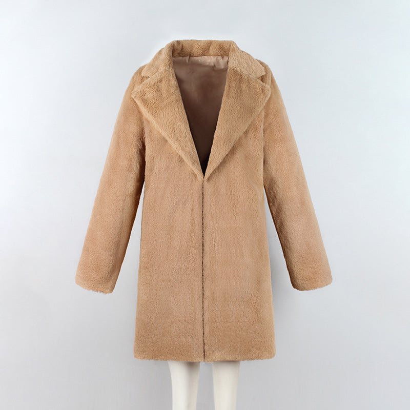 manteau en fausse fourrure pour femme, style streetwear 