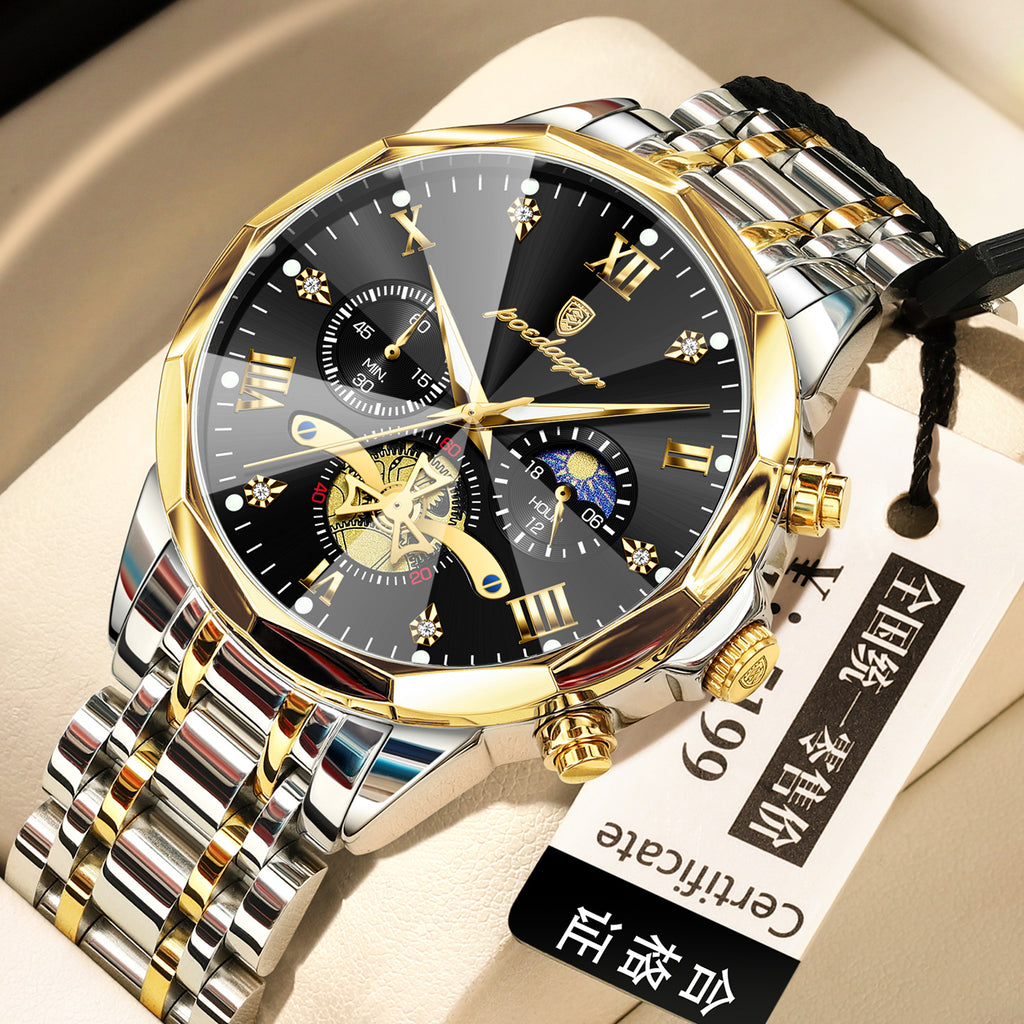 Waterproof Luminous High-End Multifunctional Men's Alloy Quartz Watch