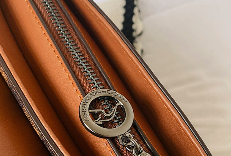 Women's Fashion Retro Printed Small Square Bag