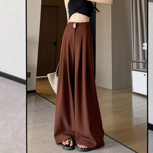 Women’s High-Waisted Wide-Leg Loose Draped Pants