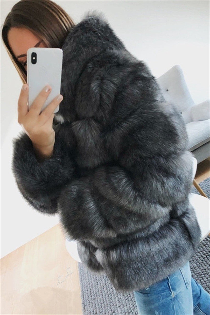Black Faux Fur Jacket in Multiple Sizes and Colors