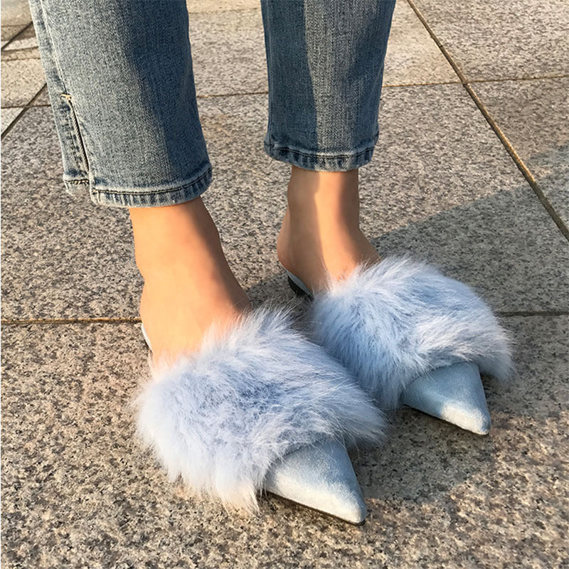Flat Bottom Fleece Slippers with Rubber Sole – Free Shipping
