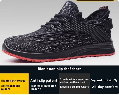 Chaussures de cuisine antidérapantes, imperméables, résistantes à l'huile et aux odeurs pour homme