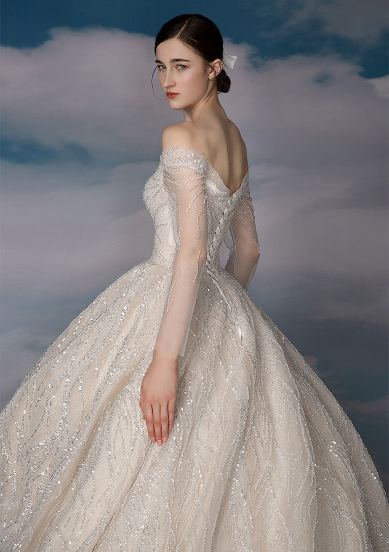 Women's Off-Shoulder Bridal Pettiskirt Mid Waist Polyester S-XXL