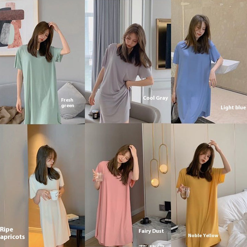 Ice Silk Dress Women's Summer Simplicity Pajamas