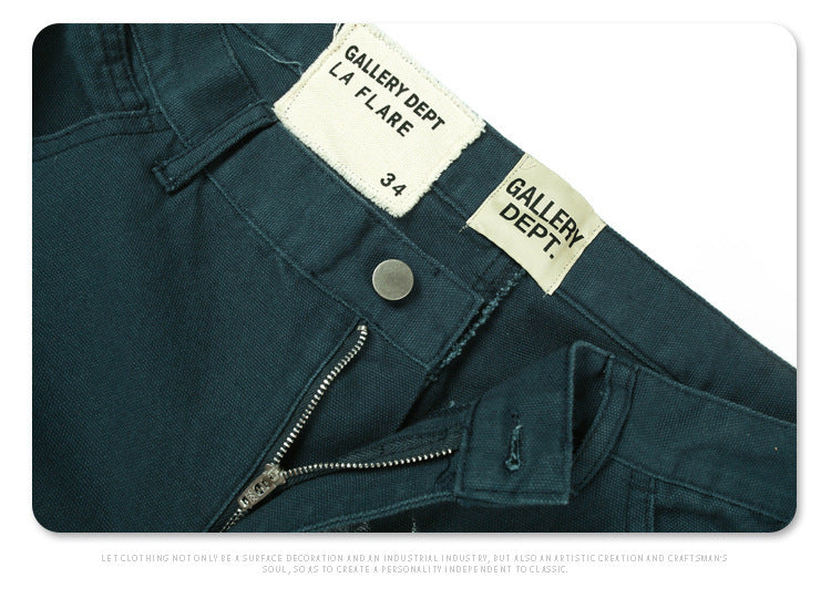 Hand Painted Graffiti Splash Ink High Street Distressed Loose Wide Leg Jeans