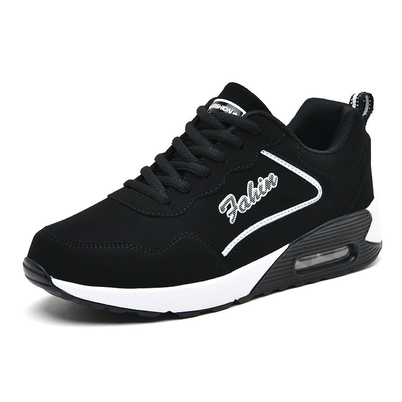 Plus Size Spring Leather Air Cushion Sports Shoes