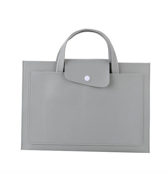 Business Leisure Laptop Bag PU with Plush Lining 36x25cm