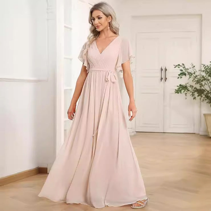 Mesh Solid Color Sleeveless Evening Dress in Multiple Colors