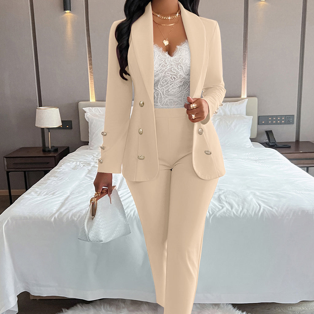 European and American Women's Small Suit with Dignified Design
