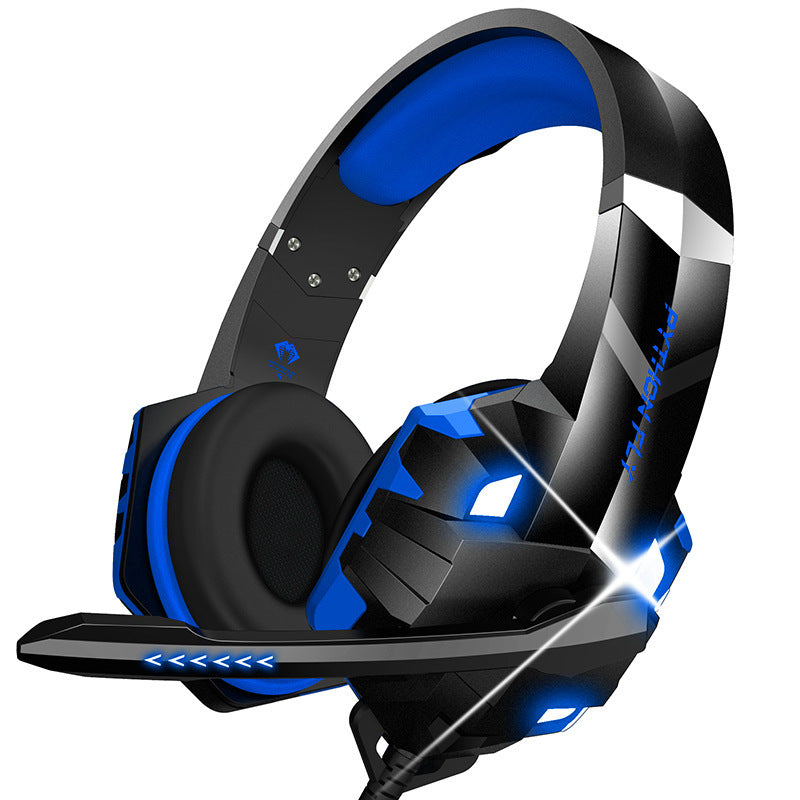 Wired Gaming Headset with Microphone and Breathing Light