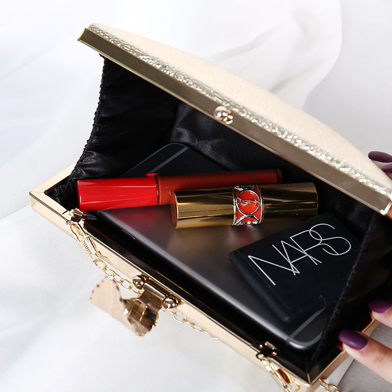 Women's Evening Bag Diagonal Cross Leaf Chain