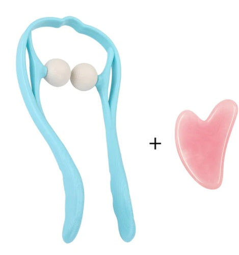 Plastic Neck and Shoulder Pressure Point Massage Roller for Trigger Point Relief