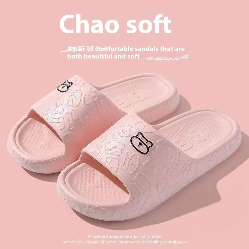 Cute Soft Bottom Non-slip Thick Bottom Cool Women's Slippers