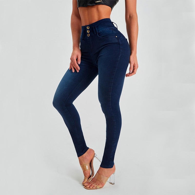 Jean Skinny Taille Haute Femme – Extensible, Sculptant et Rehausse Fesses