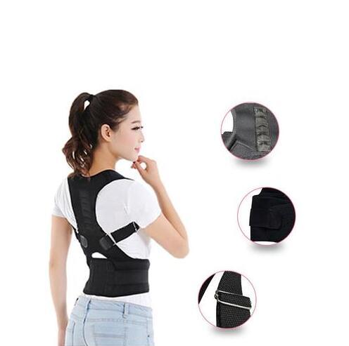 Posture Support Spine Brace Corrector - Black & Beige, S-XXL