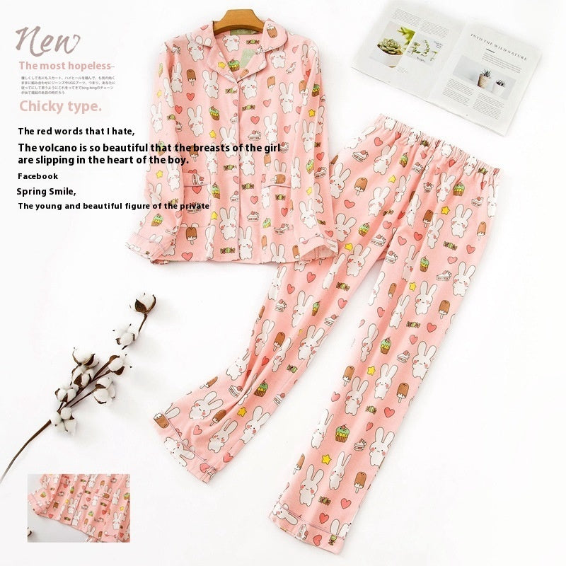 Women's Flannel Long-sleeved Trousers Home Wear Suit