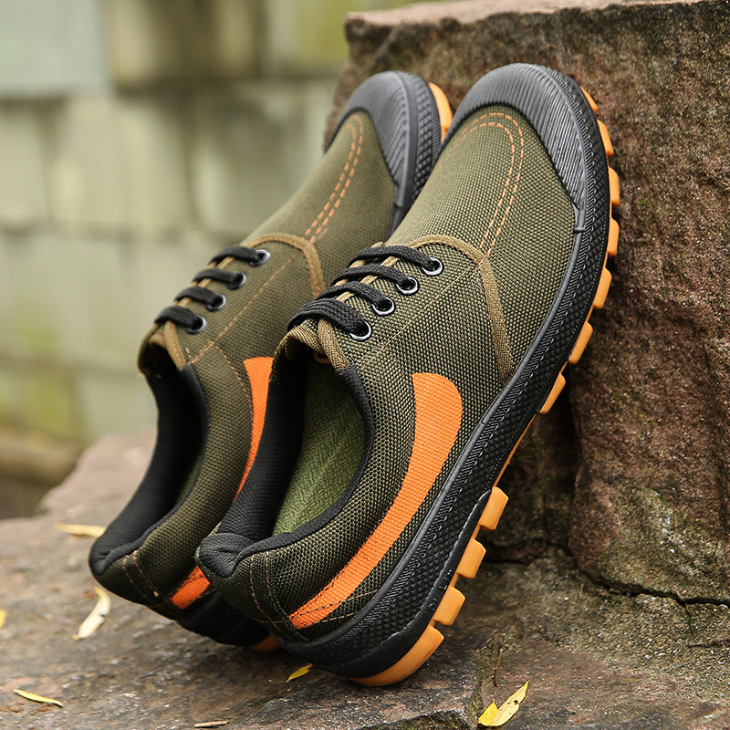 Thickened Tendon Sole Liberation Men's Low-top Deodorant Camouflage Shoes