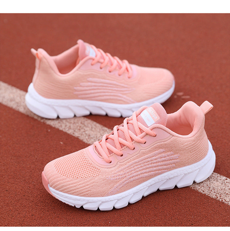 Baskets de course unisexe Flyknit respirantes Chaussures basses décontractées