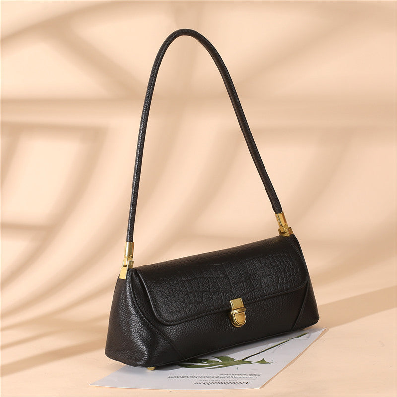Sac à main sous le bras en cuir moyen de vachette pleine fleur