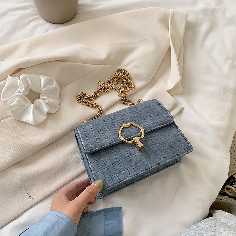 Western style one shoulder messenger small square bag