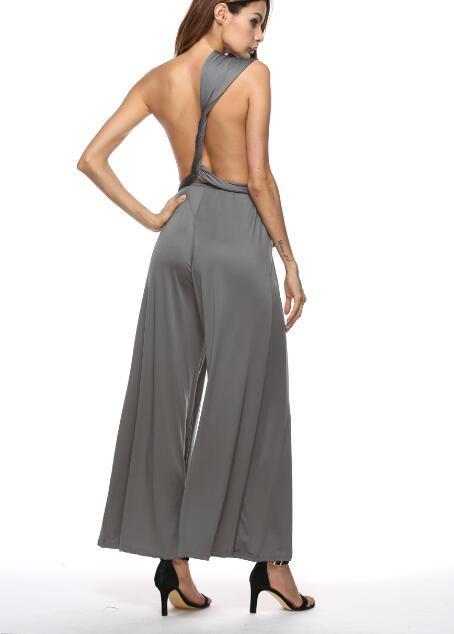 Women's Multi-Rope Cross Bandage Cropped Jumpsuit