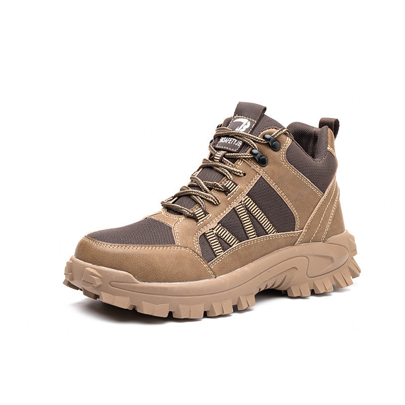 Lightweight Mid-Cut Breathable Steel Toe Construction Safety Shoes