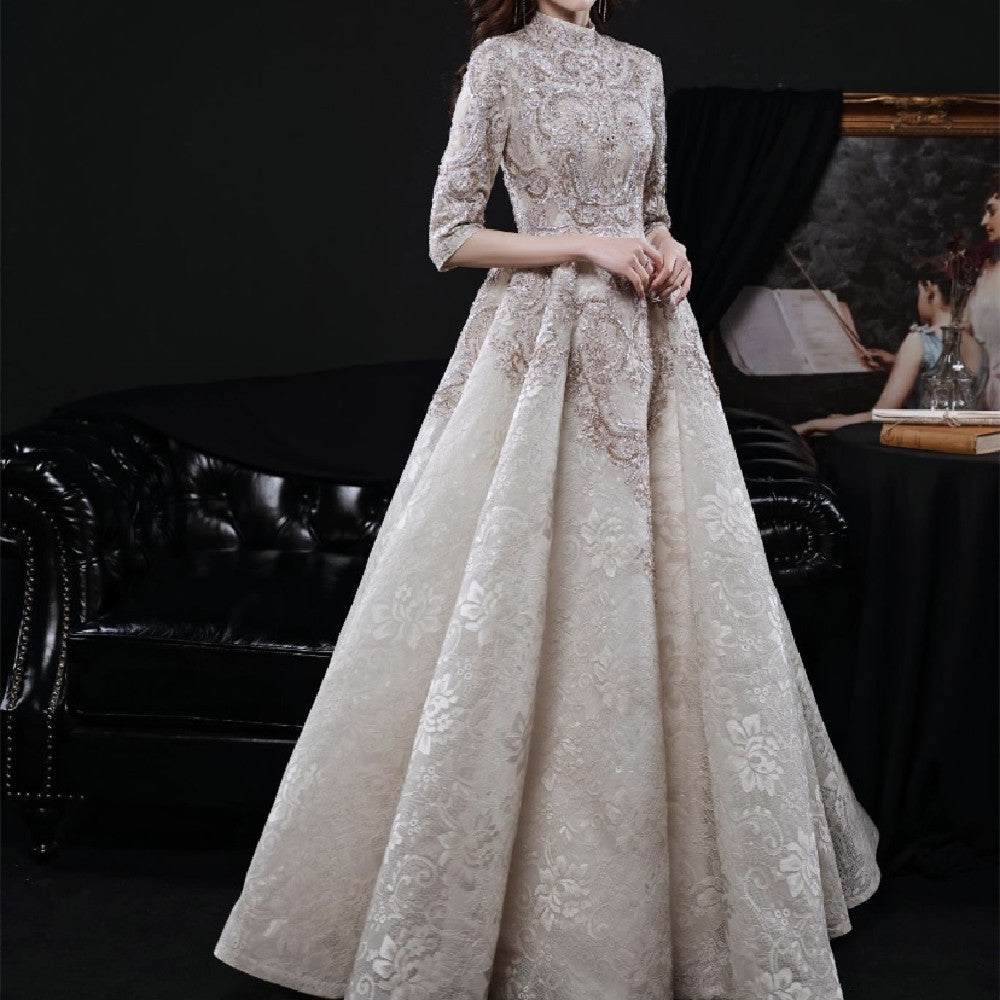 Robe de Fiançailles Style Coréen Taille Mi-Haute Élégante