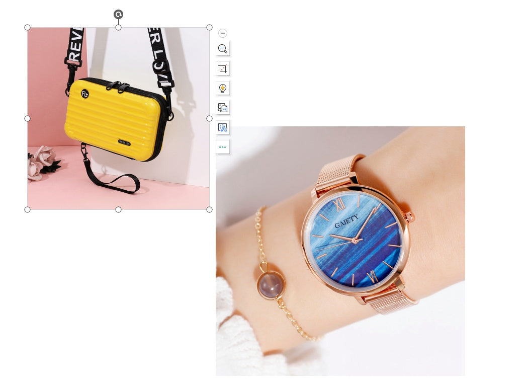 Mini Suitcase Messenger Bag for Women with Zipper Closure