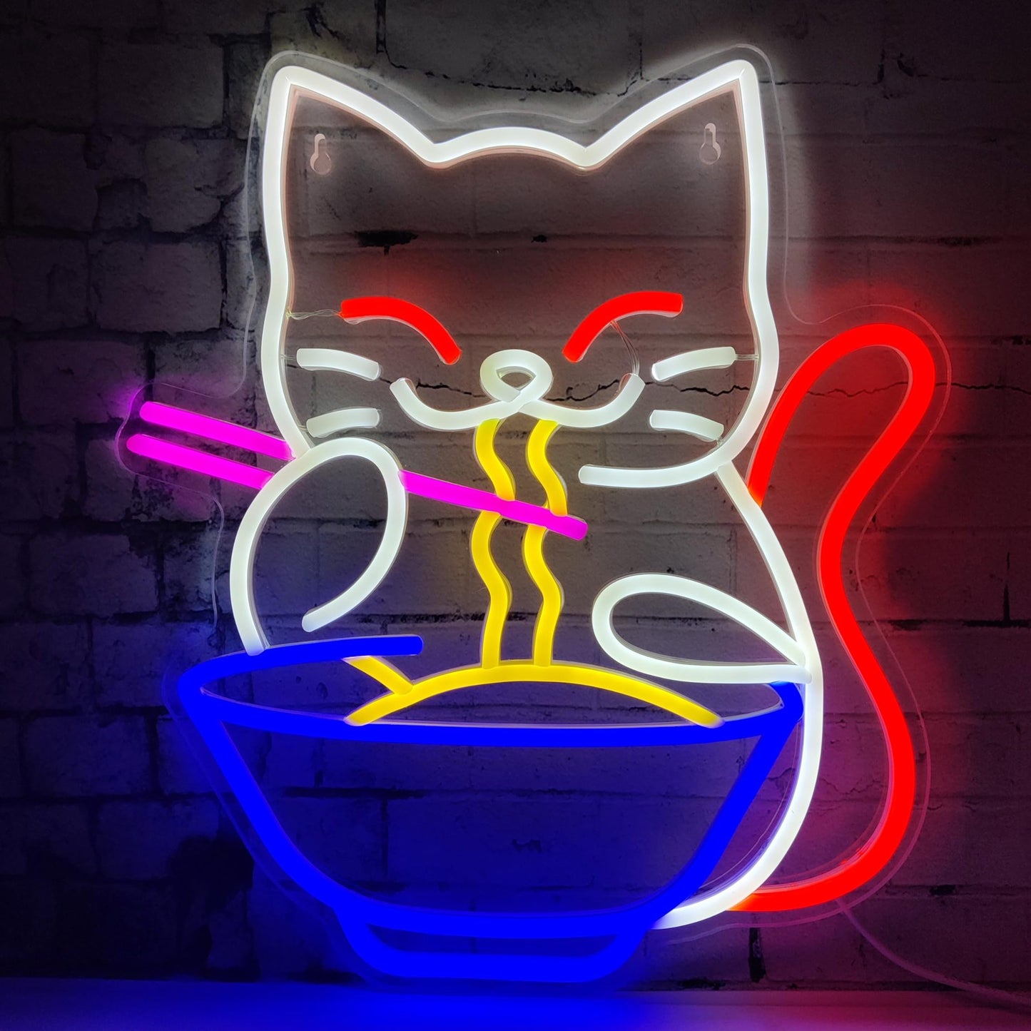 Panneau lumineux LED néon Lucky Cat pour animaux de compagnie