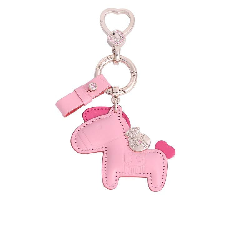 Genuine Cowhide Leather High-End Vehicle Keychain