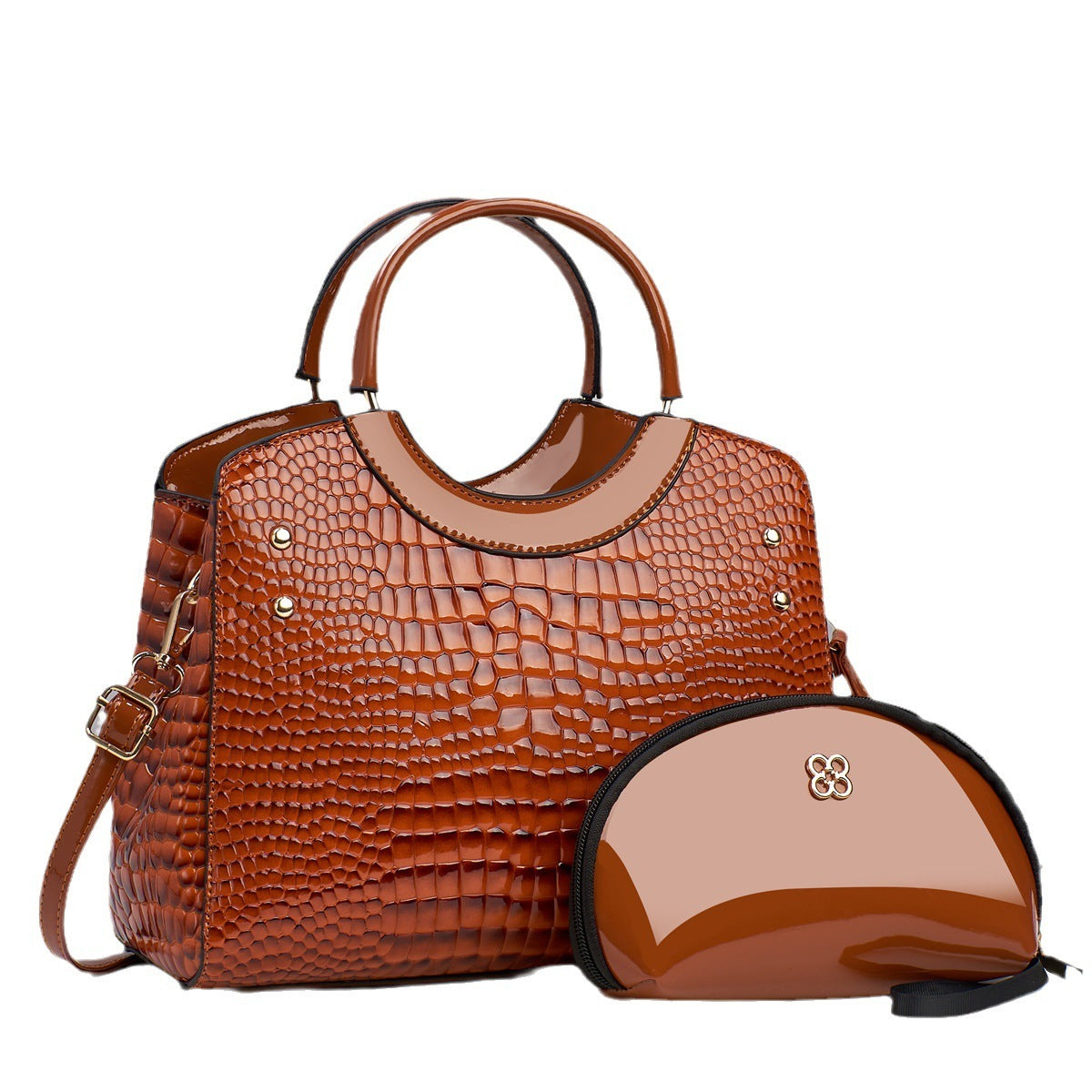 Trendy Mother & Child PU Crossbody Shoulder Bag with Chain Lock