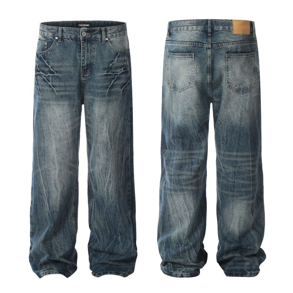 Jean droit taille mi-haute bleu American Retro