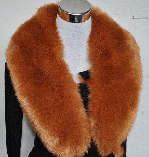 Châle écharpe chaude d'automne en fausse fourrure de renard pour femme