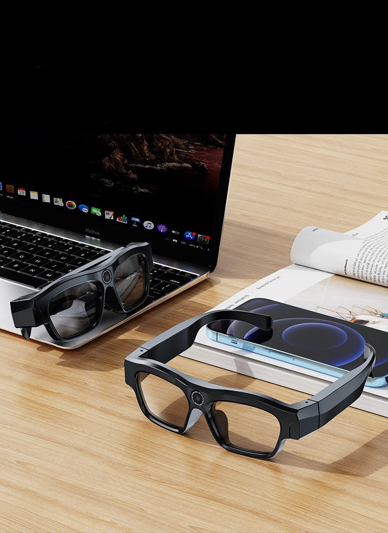 Black Smart Touch Glasses with Calling and Music Features