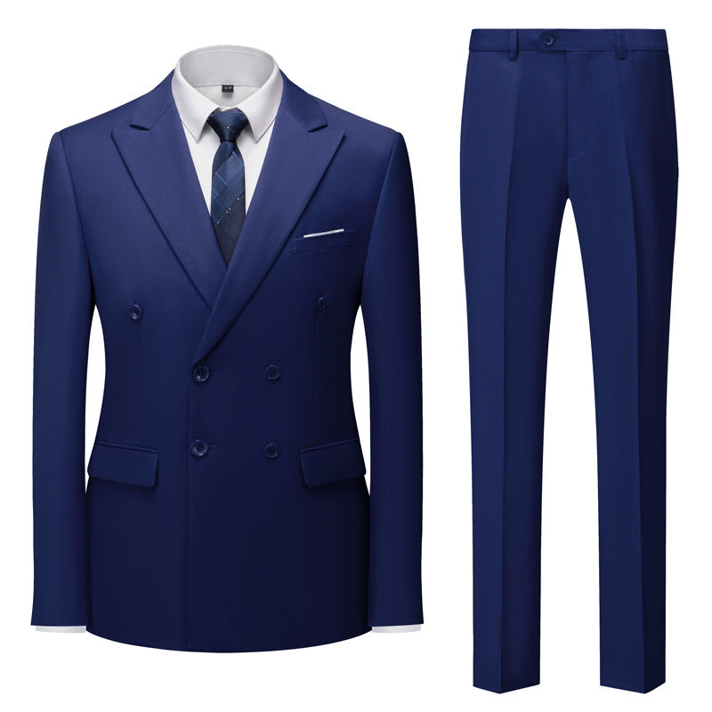 Men's Fashion Casual Solid Color Corduroy Two-Piece Set