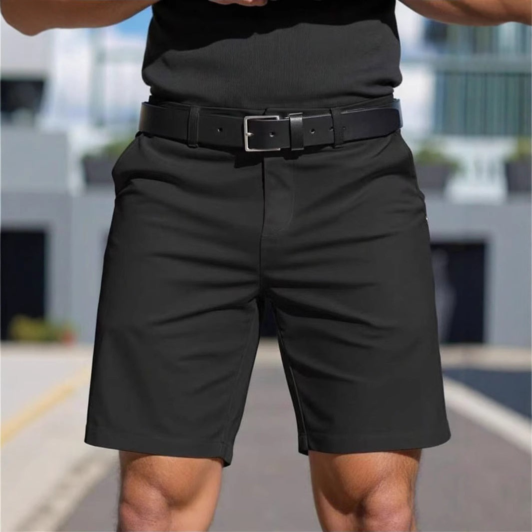 Shorts courts de sport et business de couleur unie pour hommes