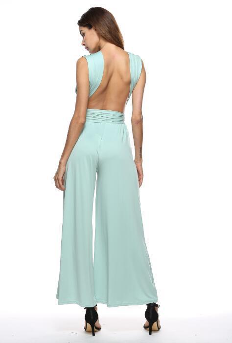 Women's Multi-Rope Cross Bandage Cropped Jumpsuit